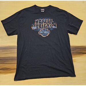 Harley Davidson of Tampa‎ Brandon Tallahassee NPR Shirt Fire Lettering  Size XL